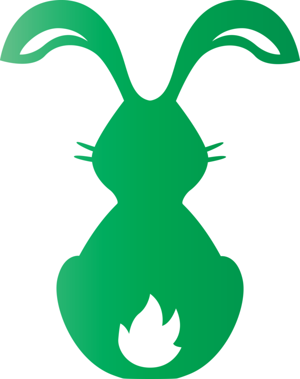 Transparent Easter Green Symbol Plant for Easter Bunny for Easter