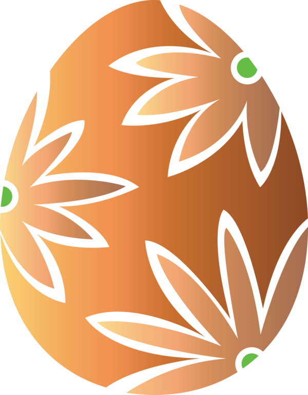 Transparent Easter Orange Leaf Logo for Easter Egg for Easter
