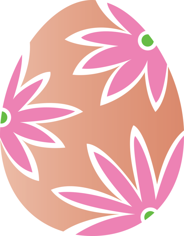 Transparent Easter Pink Plant Pattern for Easter Egg for Easter