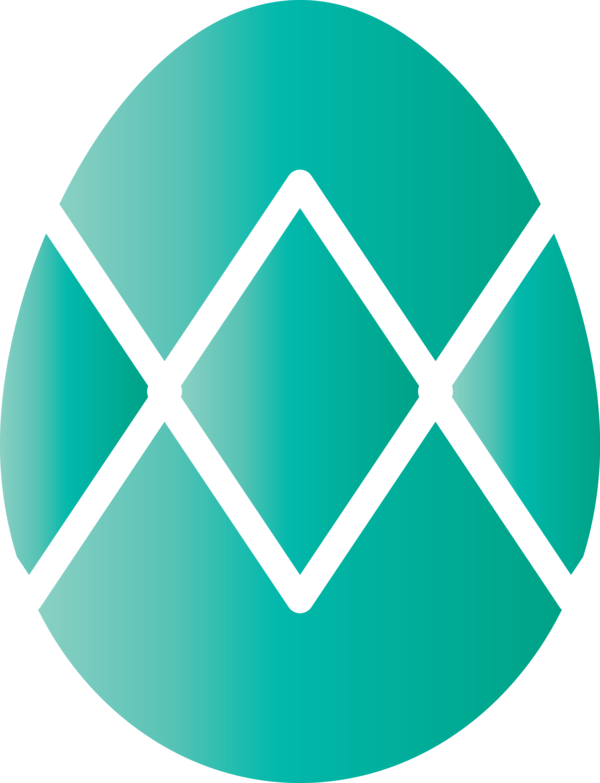 Transparent Easter Turquoise Symbol Logo for Easter Egg for Easter