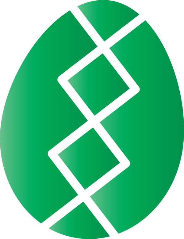 Transparent Easter Green Symbol Logo for Easter Egg for Easter