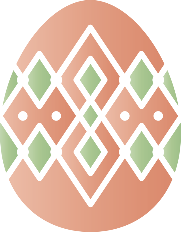 Transparent Easter Pattern Design Peach for Easter Egg for Easter