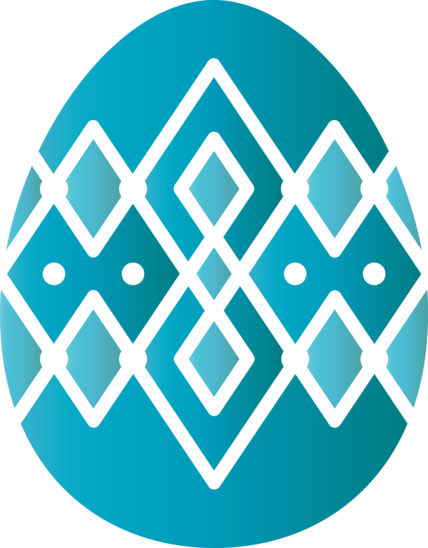 Transparent Easter Turquoise Circle for Easter Egg for Easter