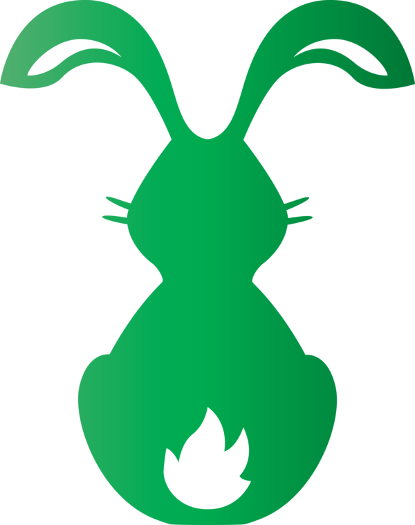 Transparent Easter Green Symbol Plant for Easter Bunny for Easter