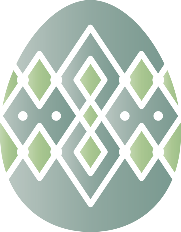 Transparent Easter Green Pattern Design for Easter Egg for Easter