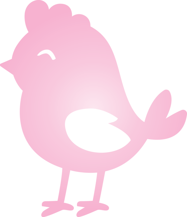Transparent Easter Pink Bird Chicken for Easter Chick for Easter