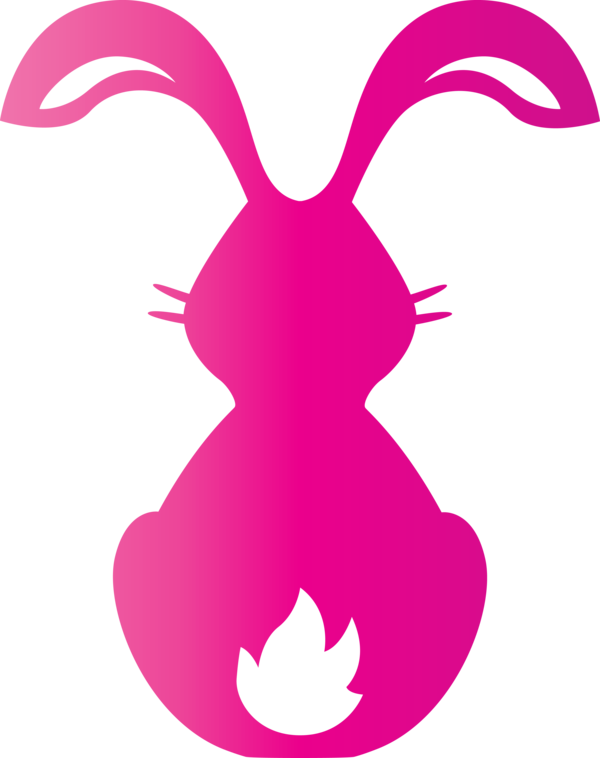 Transparent Easter Pink Magenta for Easter Bunny for Easter