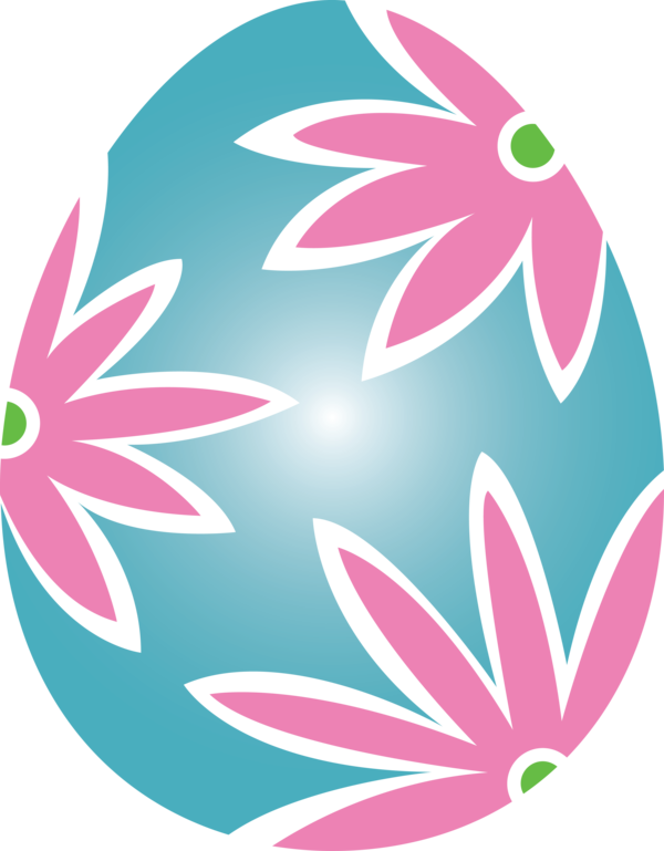 Transparent Easter Pink Plant Pattern for Easter Egg for Easter