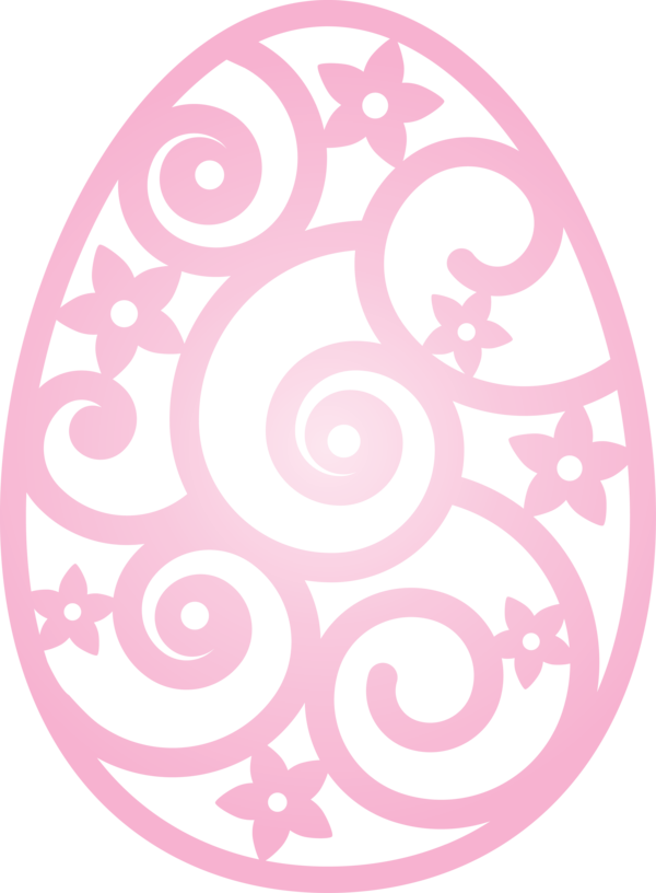 Transparent Easter Pink Circle Pattern for Easter Egg for Easter