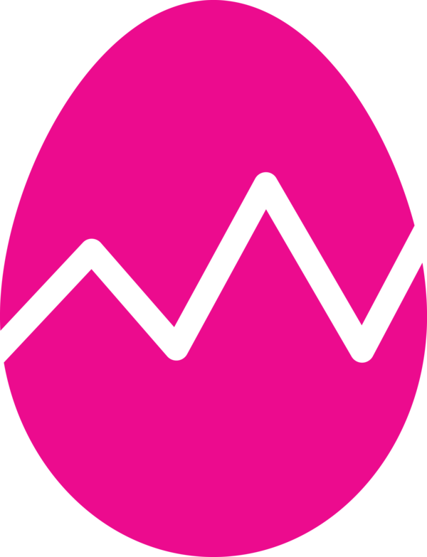 Transparent Easter Pink Line Logo for Easter Egg for Easter