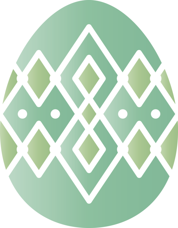 Transparent Easter Green Pattern Circle for Easter Egg for Easter