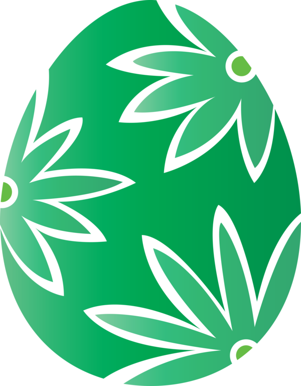 Transparent Easter Green Leaf Plant for Easter Egg for Easter