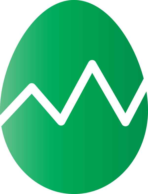 Transparent Easter Green Logo Line for Easter Egg for Easter