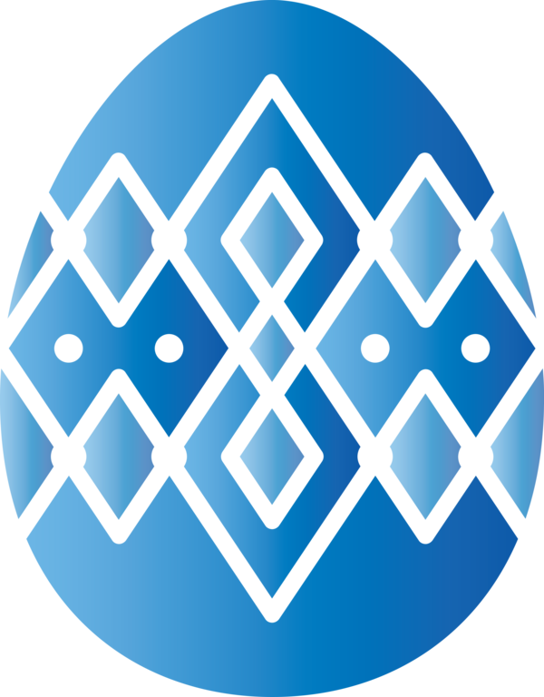 Transparent Easter Circle Electric blue for Easter Egg for Easter