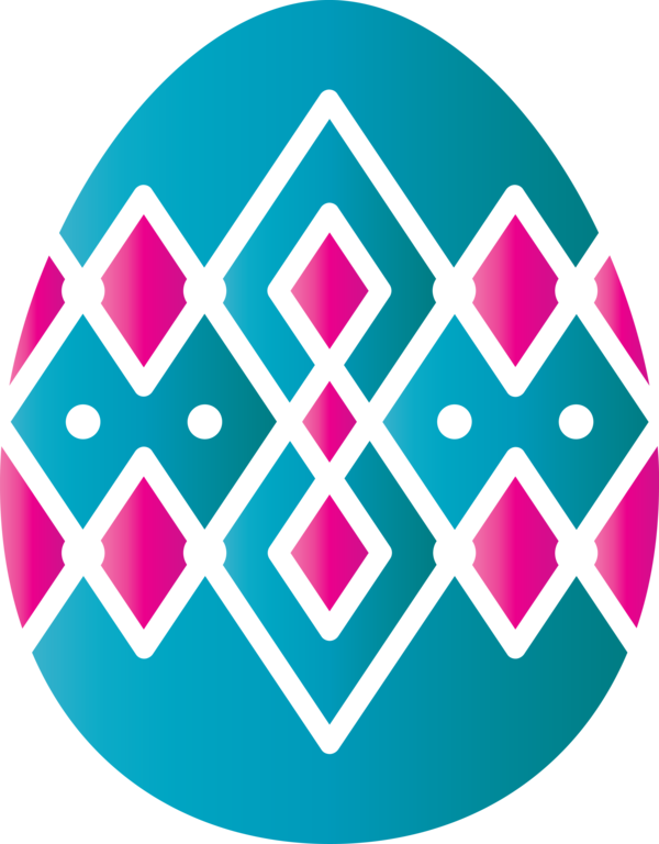Transparent Easter Turquoise Teal Pattern for Easter Egg for Easter