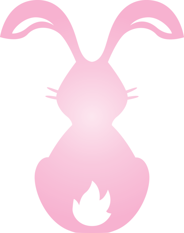 Transparent Easter Pink Nose Rabbit for Easter Bunny for Easter
