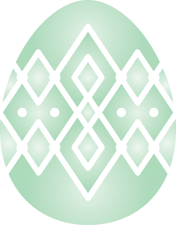 Transparent Easter Turquoise Pattern Circle for Easter Egg for Easter