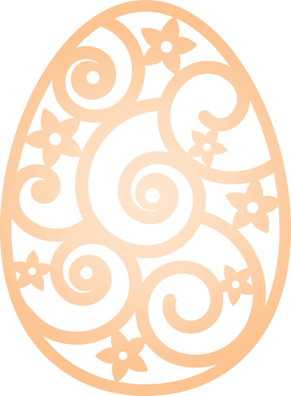 Transparent Easter Circle Design Pattern for Easter Egg for Easter