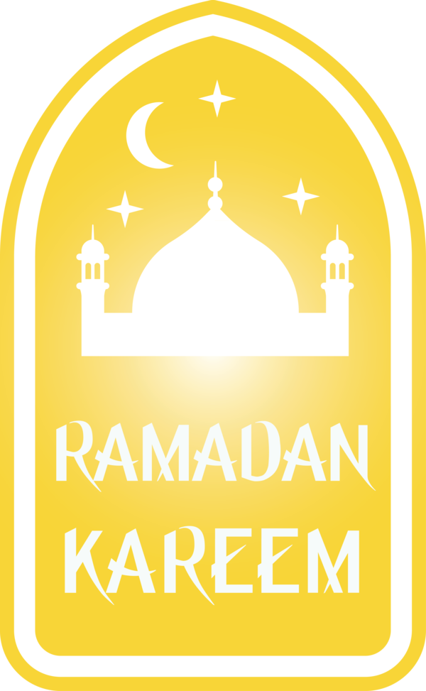Transparent Ramadan Yellow Line Font for EID Ramadan for Ramadan