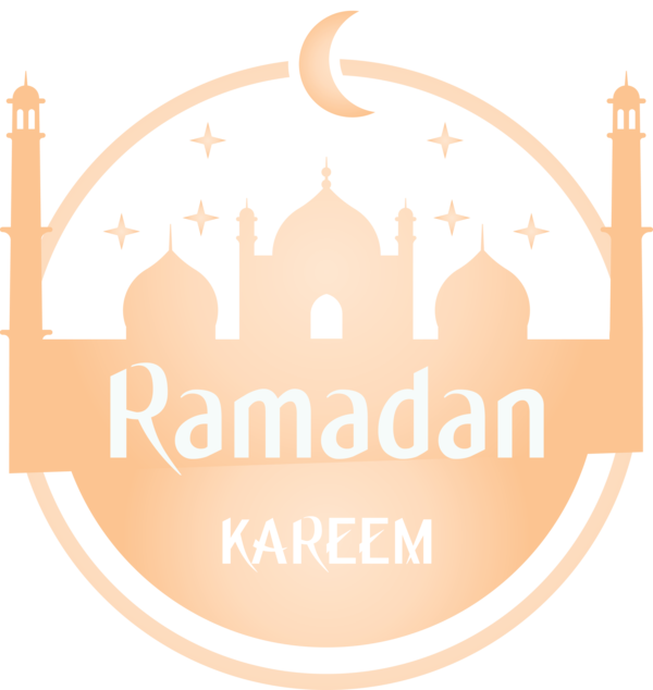 Transparent Ramadan Logo Font Label for EID Ramadan for Ramadan