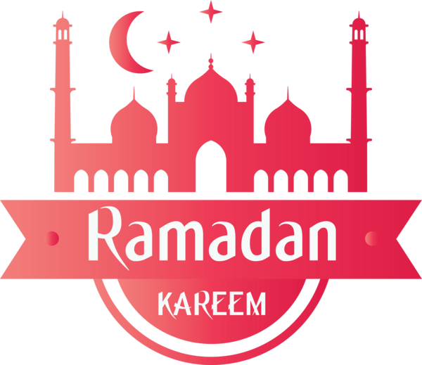 Transparent Ramadan Logo Red Landmark for EID Ramadan for Ramadan