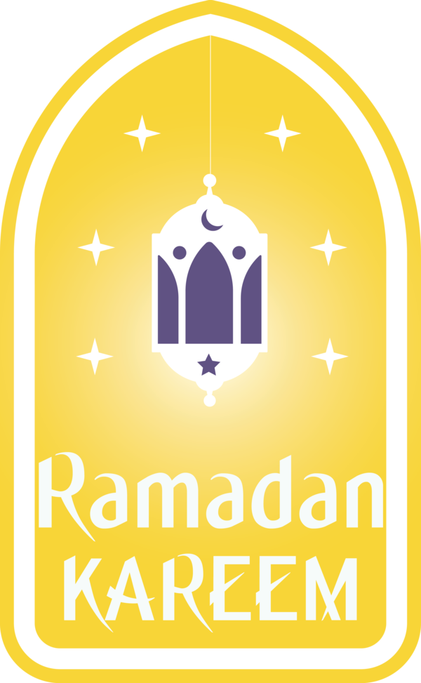 Transparent Ramadan Yellow Logo Line for EID Ramadan for Ramadan