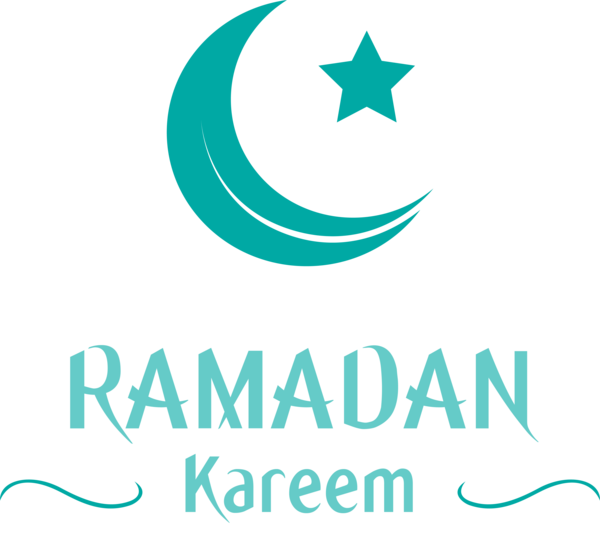 Transparent Ramadan Logo Aqua Font for EID Ramadan for Ramadan