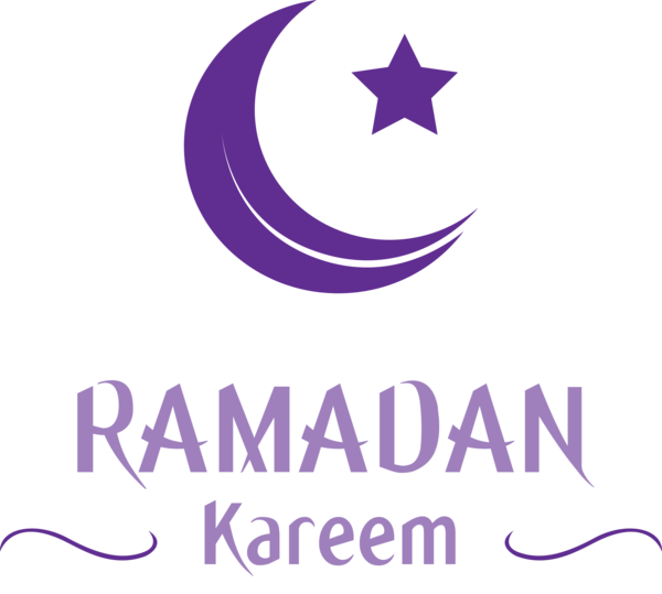 Transparent Ramadan Purple Logo Text for EID Ramadan for Ramadan