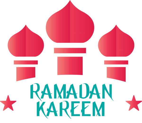 Transparent Ramadan Red Pink Logo for EID Ramadan for Ramadan