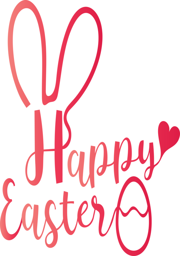 Transparent Easter Text Pink Font for Easter Day for Easter