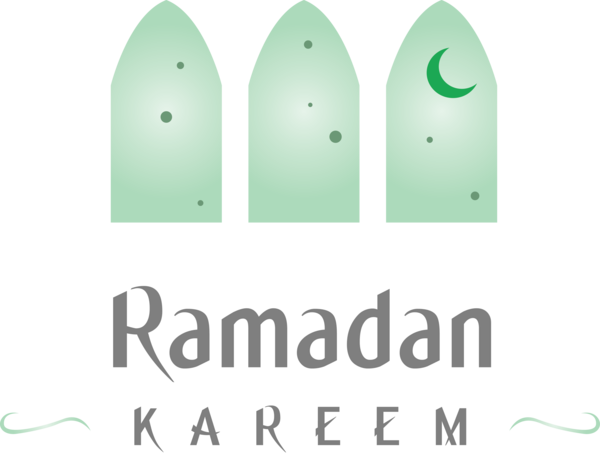 Transparent Ramadan Green Text Logo for EID Ramadan for Ramadan