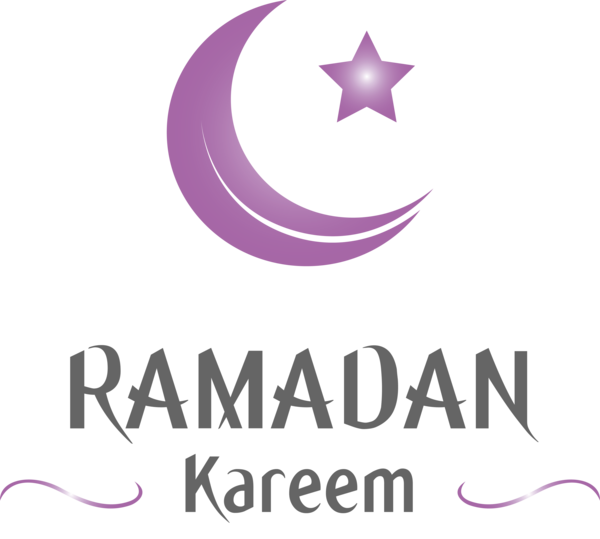 Transparent Ramadan Logo Text Purple for EID Ramadan for Ramadan