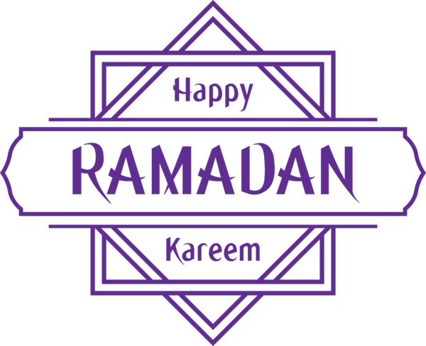 Transparent Ramadan Text Purple Line for EID Ramadan for Ramadan