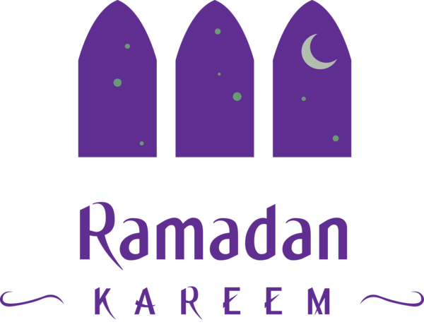 Transparent Ramadan Purple Violet Text for EID Ramadan for Ramadan