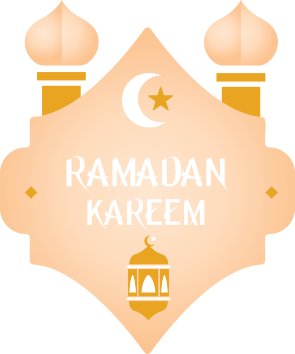 Transparent Ramadan Yellow Orange Logo for EID Ramadan for Ramadan