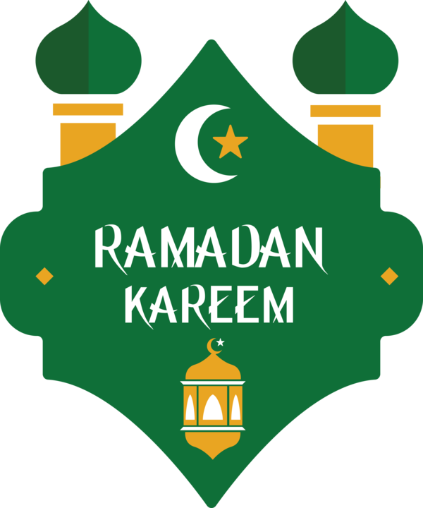 Transparent Ramadan Green Logo Emblem for EID Ramadan for Ramadan