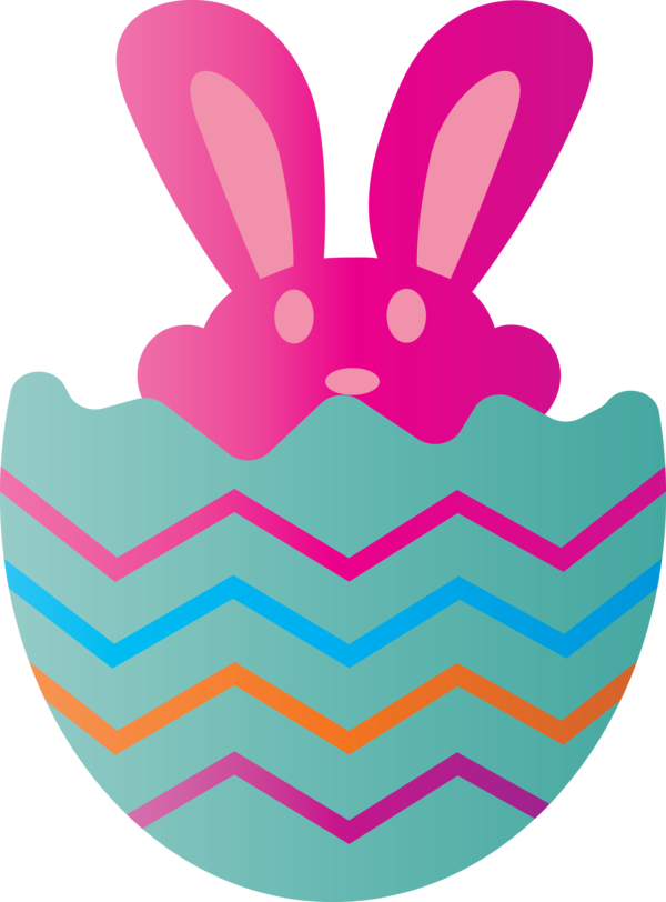 Transparent Easter Pink Turquoise Magenta for Easter Bunny for Easter