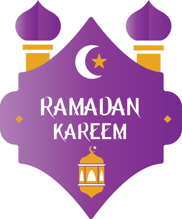Transparent Ramadan Purple Violet Logo for EID Ramadan for Ramadan