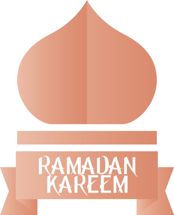 Transparent Ramadan Peach Orange Font for EID Ramadan for Ramadan