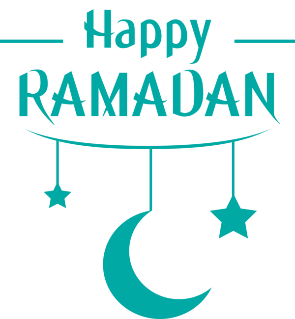 Transparent Ramadan Turquoise Line for EID Ramadan for Ramadan