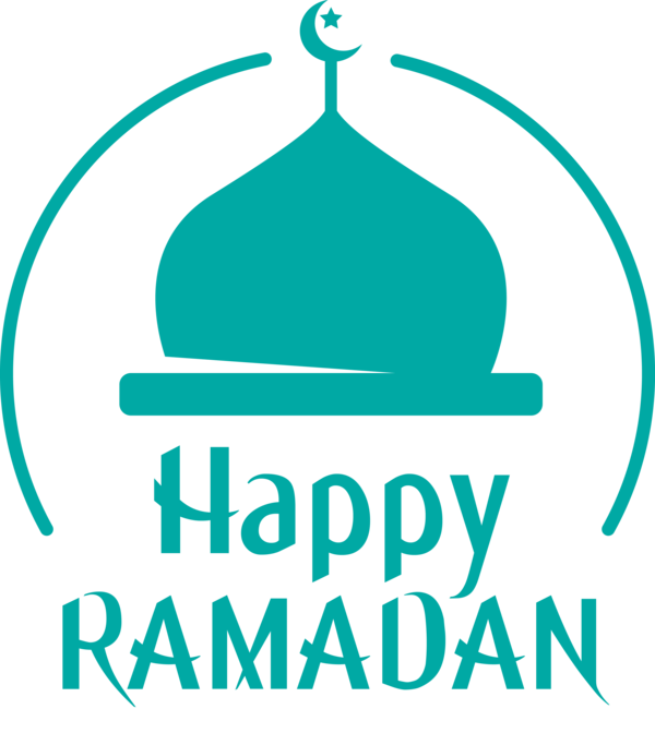 Transparent Ramadan Turquoise Logo Aqua for EID Ramadan for Ramadan