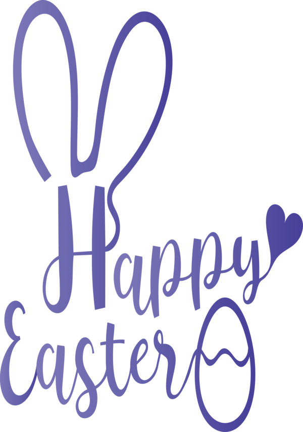 Transparent Easter Text Font Line for Easter Day for Easter