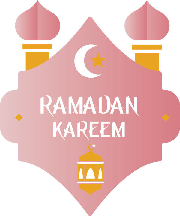 Transparent Ramadan Pink Orange Yellow for EID Ramadan for Ramadan