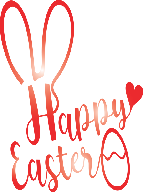 Transparent Easter Text Love Font for Easter Day for Easter