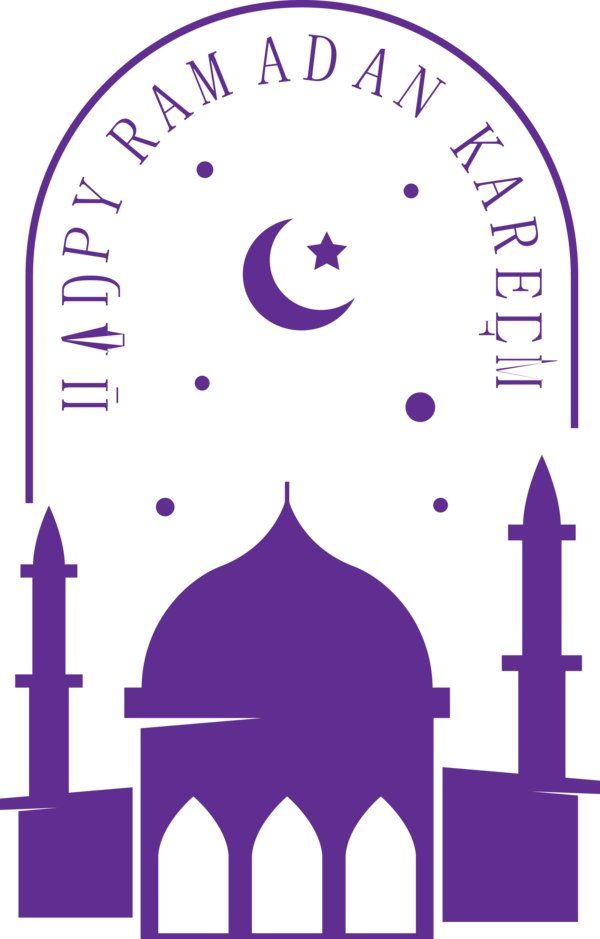 Transparent Ramadan Violet Purple Line for EID Ramadan for Ramadan