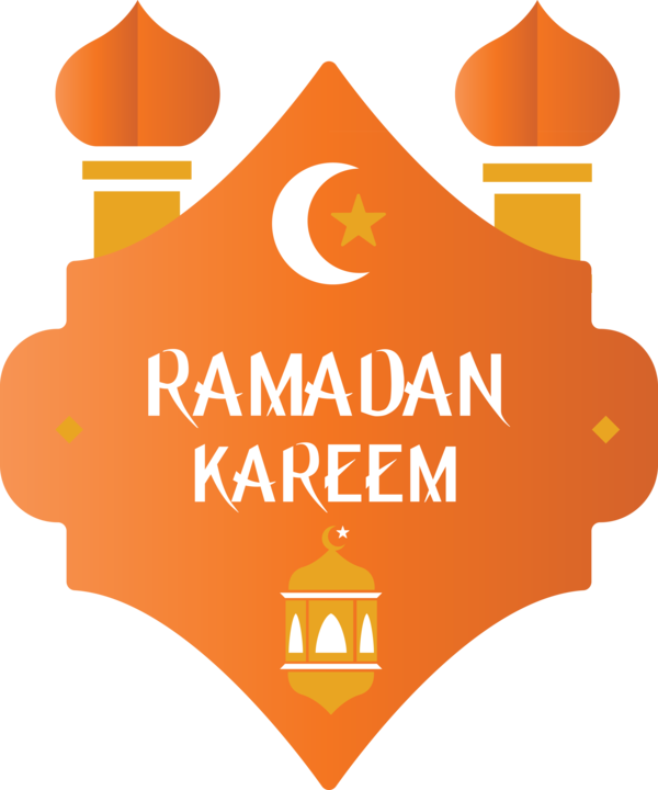 Transparent Ramadan Orange Logo Line for EID Ramadan for Ramadan