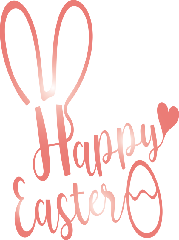 Transparent Easter Text Font Love for Easter Day for Easter