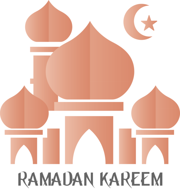 Transparent Ramadan Peach Logo Font for EID Ramadan for Ramadan