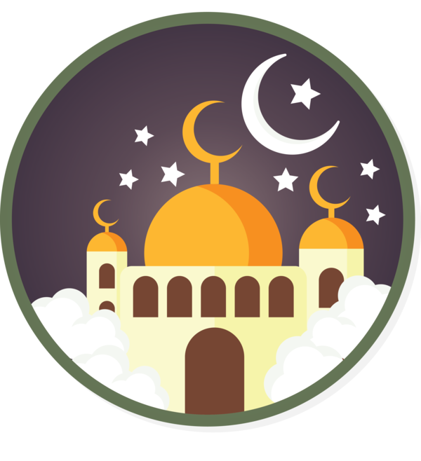 Transparent Ramadan Mosque Arch Logo for EID Ramadan for Ramadan