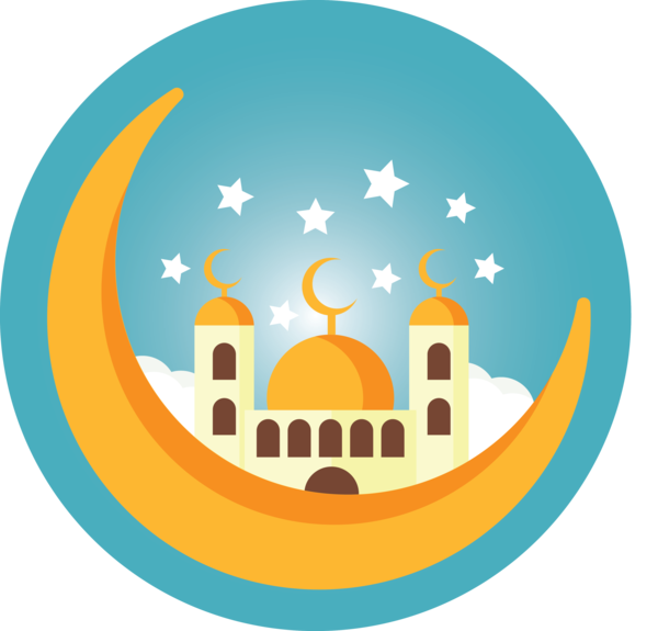 Transparent Ramadan Mosque Logo Circle for EID Ramadan for Ramadan